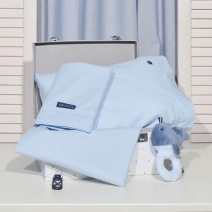 Nautica Σεντόνια Λίκνου Σετ 2τ Σιέλ 80X110