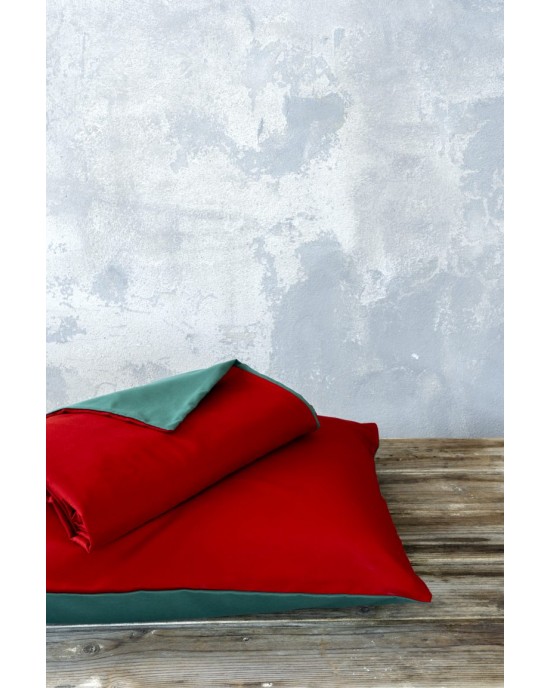 Σετ Παπλωματοθήκη Υπέρδιπλη Abalone  Red / Green 220x240+50x70 NIMA HOME Duvet Covers