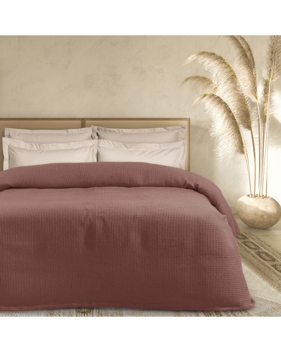 DASHOME 0473 ΚΟΥΒΕΡΤΑ ΠΙΚΕ 220X240 ΥΠΕΡΔΙΠΛΑ NUDE Blankets
