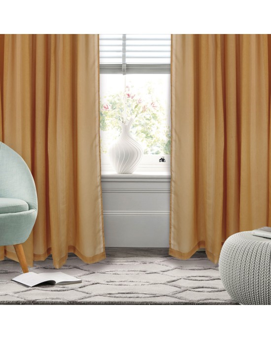 DASHOME 2195 ΚΟΥΡΤΙΝΑ 450Χ270 ΜΕ ΤΡΕΣΑ ΩΧΡΑ Κουρτίνες σαλονιού