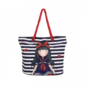 SANTORO 5810 ΤΣΑΝΤΑ ΘΑΛΑΣΣΗΣ 58Χ38Χ20 SANTORO ΜΠΛΕ-ΛΕΥΚΟ-ΚΟΚΚΙΝΟ