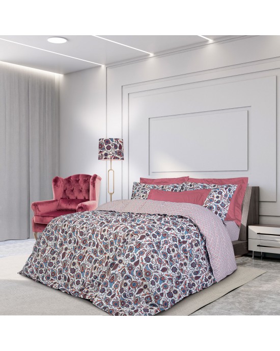 2119 ΣΕΤ ΣΕΝΤΟΝΙΑ ΜΟΝΑ GREENWICH POLO CLUB ΜΠΟΡΤΝΩ-ΜΠΕΖ-ΜΠΛΕ 170X260, 50X70+5 Σεντόνια