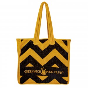3650 ΤΣΑΝΤΑ ΘΑΛΑΣΣΗΣ 42Χ45 GREENWICH POLO CLUB ΩΧΡΑ-ΜΑΥΡΟ