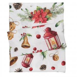 0624 CHRISTMAS RUNNER 45Χ140 ΜΠΕΖ - ΚΟΚΚΙΝΟ-ΧΡΥΣΟ DAS HOME