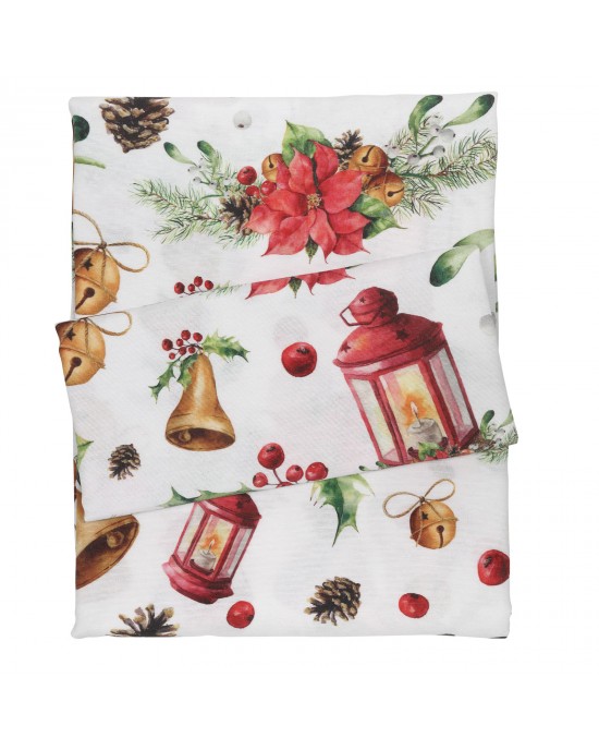 0624 CHRISTMAS RUNNER 45Χ140 ΜΠΕΖ - ΚΟΚΚΙΝΟ-ΧΡΥΣΟ DAS HOME
