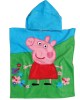 CARTOON KIDS 5869 ΠΟΝΤΣΟ ΘΑΛΑΣΣΗΣ 50Χ115 PEPPA PIG ΡΟΖ-ΓΑΛΑΖΙΟ-ΠΡΑΣΙΝΟ