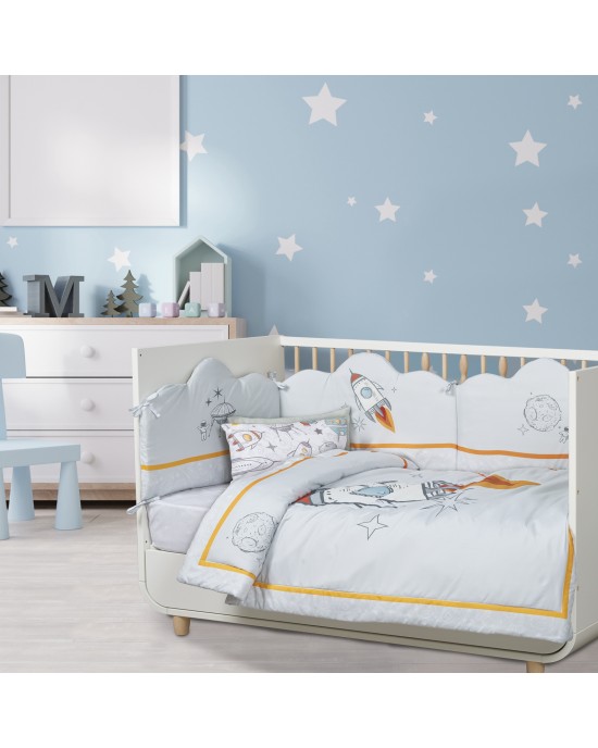 DAS BABY 4877 ΚΟΥΒΕΡΛΙ BABY FUN ΚΙΤΡΙΝΟ-ΓΚΡΙ-ΜΠΛΕ