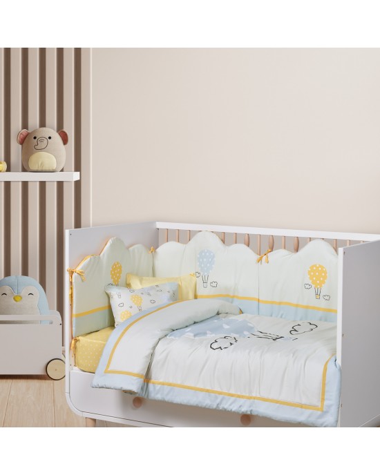 DAS BABY 4880 ΚΟΥΒΕΡΛΙ BABY FUN ΓΑΛΑΖΙΟ-ΚΙΤΡΙΝΟ-ΜΕΝΤΑ