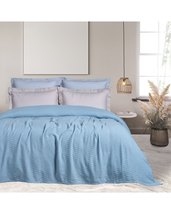 DAS HOME 0489 ΚΟΥΒΕΡΤΑ 220X240 ΜΠΛΕ