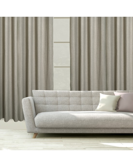 DAS HOME 2260 ΚΟΥΡΤΙΝΑ ΜΕ ΚΡΙΚΟΥΣ 140Χ270 ΣΠΑΓΓΙ ΣΚΟΥΡΟ