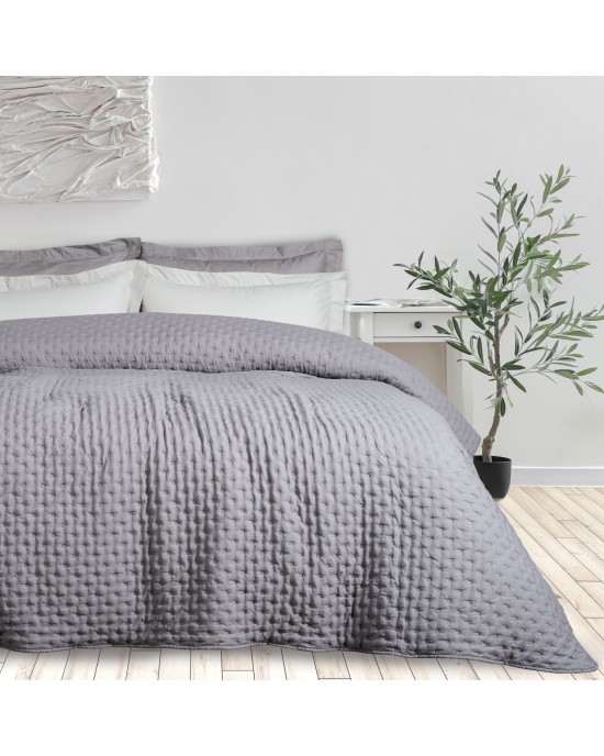 DAS HOME 9630 ΚΟΥΒΕΡΛΙ ΥΠΕΡΔΙΠΛΟ HAPPY ΓΚΡΙ