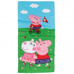 DISNEY 5863 ΠΕΤΣΕΤΑ ΘΑΛΑΣΣΗΣ 70Χ140 PEPPA PIG ΜΠΛΕ-ΠΡΑΣΙΝΟ-ΡΟΖ