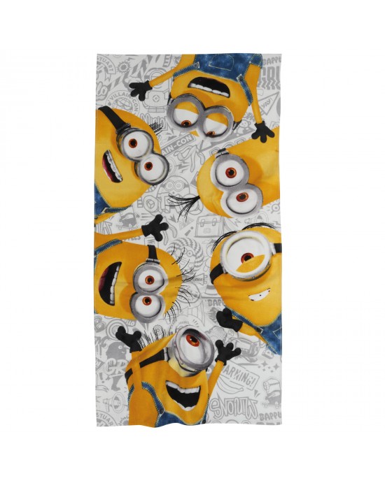 DISNEY 5866 ΠΕΤΣΕΤΑ ΘΑΛΑΣΣΗΣ 70Χ140 MINIONS ΚΙΤΡΙΝΟ-ΓΚΡΙ