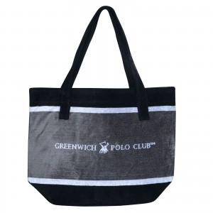 3865 ΤΣΑΝΤΑ ΘΑΛΑΣΣΗΣ 55Χ40 GREENWICH POLO CLUB ΓΚΡΙ-ΜΑΥΡΟ-ΛΕΥΚΟ