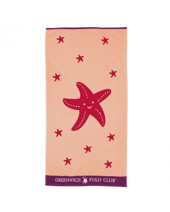 3894 ΠΕΤΣΕΤΑ ΘΑΛΑΣΣΗΣ 70Χ140 GREENWICH POLO CLUB JUNIOR ΡΟΔΑΚΙΝΙ-ΚΟΚΚΙΝΟ-ΜΩΒ
