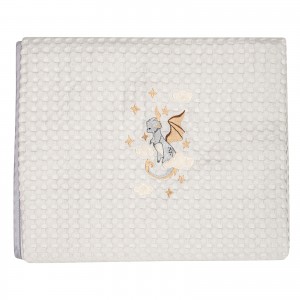 8840 ΚΟΥΒΕΡΤΑ ΠΙΚΕ 110Χ150 ΒΑΒΥ GREENWICH POLO CLUB ΛΕΥΚΟ-ΓΚΡΙ