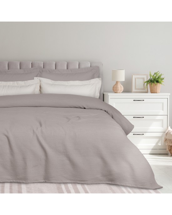 DAS HOME ΚΟΥΒΕΡΤΑ ΠΙΚΕ 240X260 0495 TAUPE