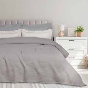 DAS HOME ΚΟΥΒΕΡΤΑ ΠΙΚΕ 240X260 0496 GREY