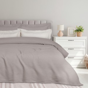 DAS HOME ΚΟΥΒΕΡΤΑ ΠΙΚΕ 220X240 0495 TAUPE