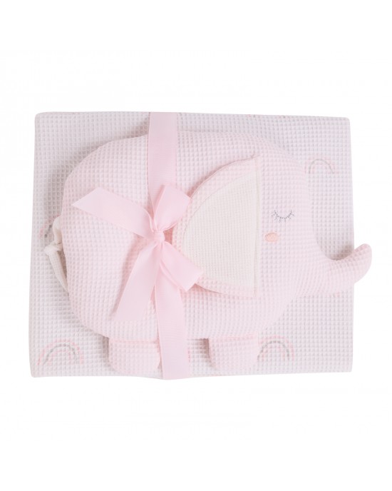 DAS BABY ΚΟΥΒΕΡΤΑ ΠΙΚΕ 75X100 RELAX 4957 GREY, PINK, WHITE