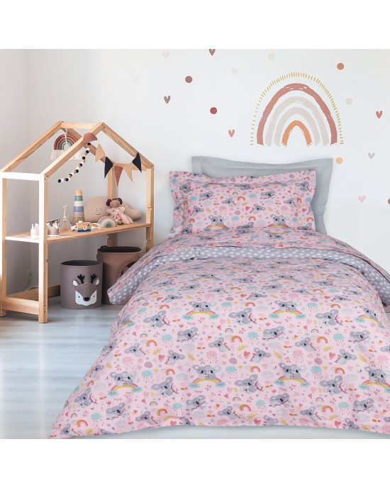 DAS KIDS ΣΕΤ ΣΕΝΤΟΝΙΑ ΜΟΝΑ 4934 GREY, PINK