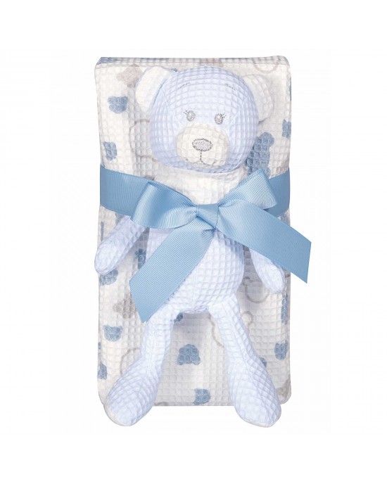 GREENWICH POLO CLUB ΚΟΥΒΕΡΤΑ ΠΙΚΕ 75X100 ΒΑΒΥ ESSENTIAL 8854 BLUE, WHITE