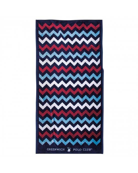 GREENWICH POLO CLUB ΠΕΤΣΕΤΑ ΘΑΛΑΣΣΗΣ 90Χ180 4008 BLUE, RED, WHITE