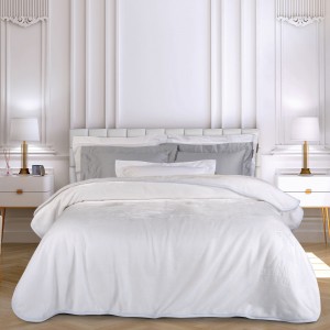 GREENWICH POLO CLUB ΚΟΥΒΕΡΤΑ VELOUR ΥΠΕΡΔΙΠΛΗ ESSENTIAL 3470 WHITE