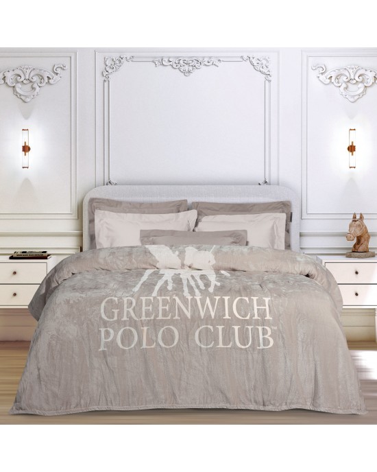 GREENWICH POLO CLUB ΚΟΥΒΕΡΤΑ FLEECE ΥΠΕΡΔΙΠΛH 3490 TAUPE