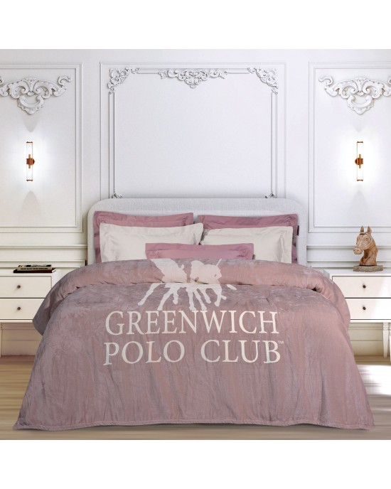 GREENWICH POLO CLUB ΚΟΥΒΕΡΤΑ FLEECE ΥΠΕΡΔΙΠΛH 3491 NUDE