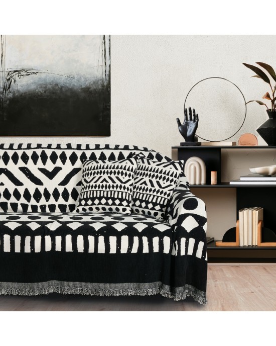 DAS HOME ΡΙΧΤΑΡΙ 180Χ300 0277 BLACK, CREAM
