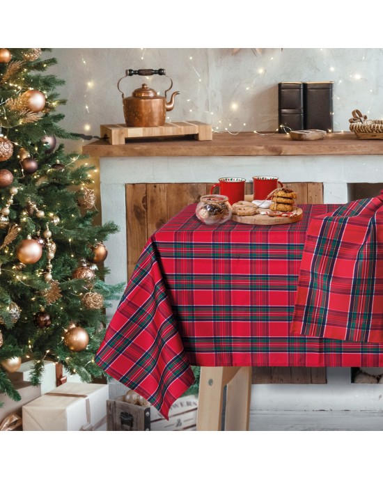 DAS HOME CHRISTMAS ΤΡΑΠΕΖΟΜΑΝΤΗΛΟ 140Χ180 0769 GREEN, RED