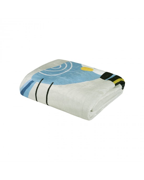 DAS BABY ΚΟΥΒΕΡΤΑ FLEECE 110Χ150 BABY FUN 4914 BLUE, GREY, MINT