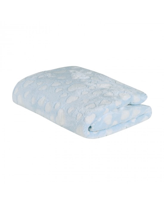 DAS BABY ΚΟΥΒΕΡΤΑ FLEECE 75X100 RELAX 4908 LIGHT BLUE Nursery blankets
