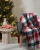 DAS HOME ΚΟΥΒΕΡΤΑ ΚΑΝΑΠΕ FAUX MOHAIR 1378 GRΕΕN, RED