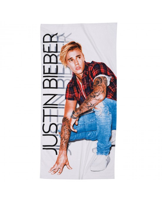 5806 SEA TOWEL 70Χ140 JUSTIN BIEBER BLUE-RED