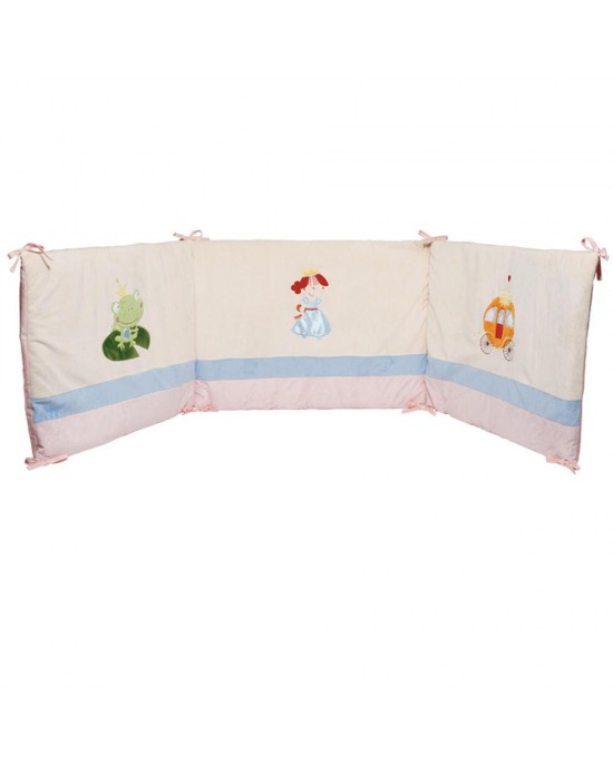 6511 ΠΑΝΤΑ ΚΟΥΝΙΑΣ BABY DREAM EMBROIDERY 45*195 ΡΟΖ Πάντες κούνιας