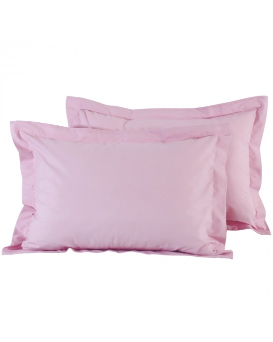 1012 ΖΕΥΓΟΣ ΜΑΞΙΛΑΡΟΘΗΚΕΣ ΡΟΖ 50*70+5