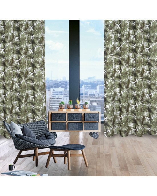 2179 CURTAIN 140X260 WITH OIL-ECRU TRUCKS