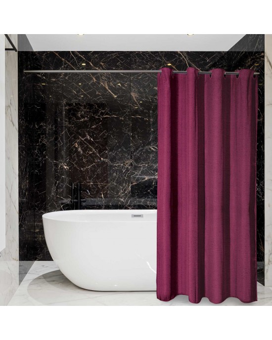 2583 GPC POLO BATHROOM CURTAIN 180Χ240 BORDEAUX Bathroom curtains