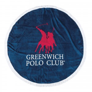 2824 GPC POLO ROUND SEA TOWEL Φ160 RED-BLUE