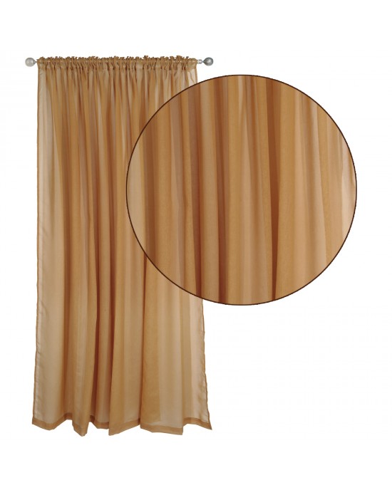 DASHOME 2195 ΚΟΥΡΤΙΝΑ 450Χ270 ΜΕ ΤΡΕΣΑ ΩΧΡΑ Κουρτίνες σαλονιού