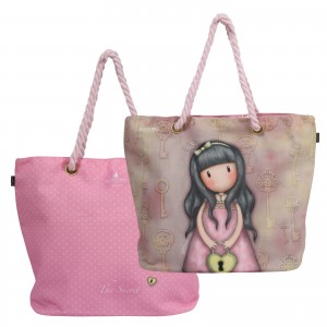 SANTORO 5860 ΤΣΑΝΤΑ ΘΑΛΑΣΣΗΣ 58Χ38Χ20 SANTORO ΡΟΖ-ΚΙΤΡΙΝΟ