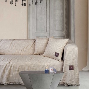 2785 ΔΙΑΚΟΣΜΗΤΙΚΟ ΜΑΞΙΛΑΡΙ 42X42 ΕΚΡΟΥ-ΜΠΕΖ GREENWICH POLO CLUB 