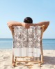 3668 ΠΕΤΣΕΤΑ-ΠΑΡΕΟ 80Χ180 GREENWICH POLO CLUB ΕΚΡΟΥ-ΚΑΦΕ Beach towels