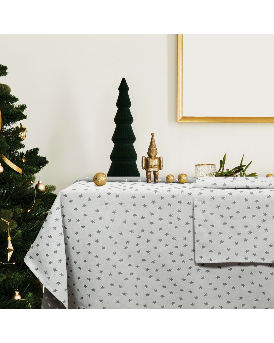 0627 CHRISTMAS ΤΡΑΠΕΖΟΜΑΝΤΗΛΟ 140Χ180 ΕΚΡΟΥ-ΓΚΡΙ DAS HOME