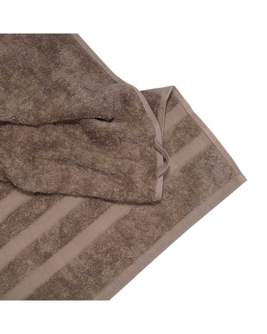 1162 ΠΕΤΣΕΤΑ ΜΠΑΝΙΟΥ 80Χ150 PRESTIGE ΜΠΕΖ ΣΚΟΥΡΟ-ΣΠΑΓΓΙ DAS HOME