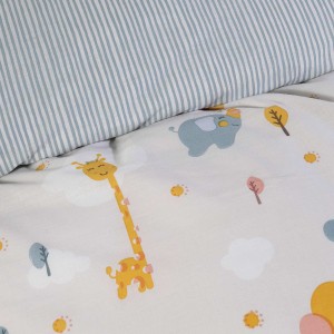 4824 ΣΕΤ ΠΑΠΛΩΜΑΤΟΘΗΚΗ ΜΟΝΗ KID 160X240, 50X70+5 ΜΠΕΖ-ΚΙΤΡΙΝΟ-ΜΠΛΕ DAS KIDS