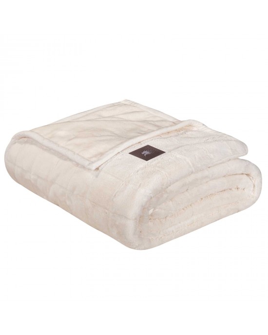 GREENWICH POLO CLUB 3451 ΚΟΥΒΕΡΤΟΠΑΠΛΩΜΑ ΥΠΕΡΔΙΠΛΟ FAUX FUR-FLANNEL GREENWICH POLO CLUB