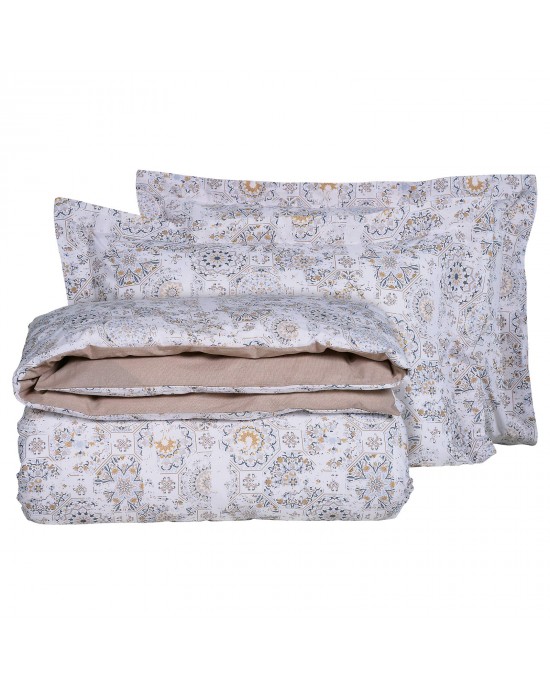 DAS HOME 9624 ΚΟΥΒΕΡΛΙ ΜΟΝΟ HAPPY ΛΕΥΚΟ-ΣΠΑΓΓΙ-ΓΚΡΙ